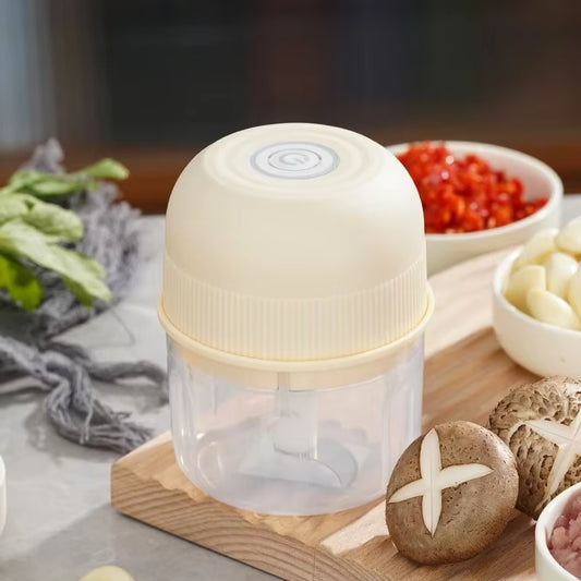 Effortless Cooking with the Portable Garlic Chopper - Mini Food Processor and Cordless Meat Grinder with USB Charging